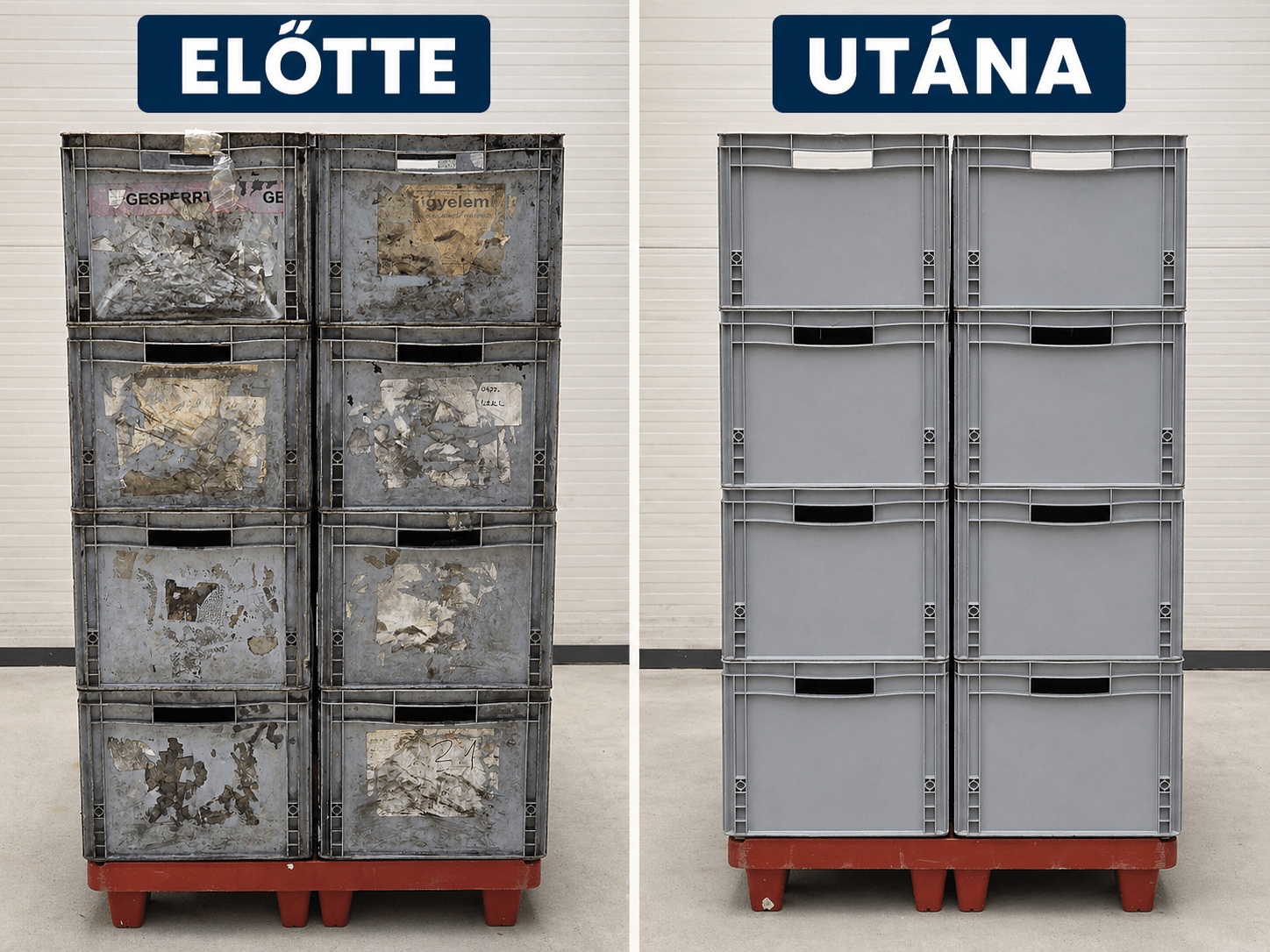 Ládamosás előtte-utána